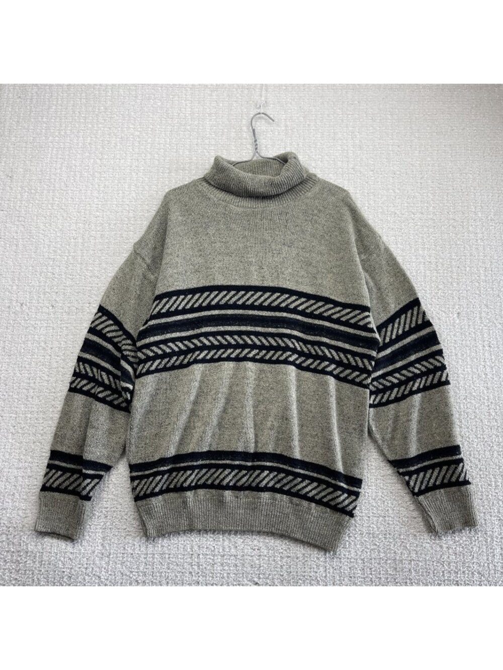 Cooper Knit Pullover Jumper Sweater Turtle Neck Grandpa Old Money Nordic Sz XL